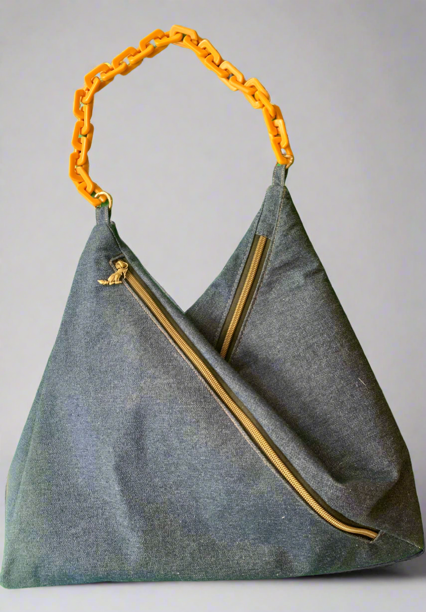 Denim Origami Shoulder Bag